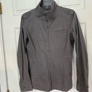 Gray, ladies size small, lightweight cotton, summer jacket.  Brand is Prana
